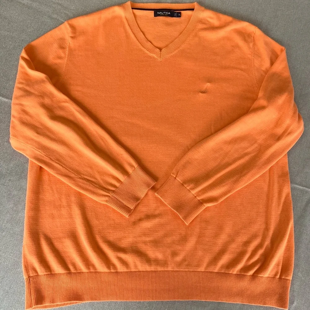 Nautica Orange Sweater XL